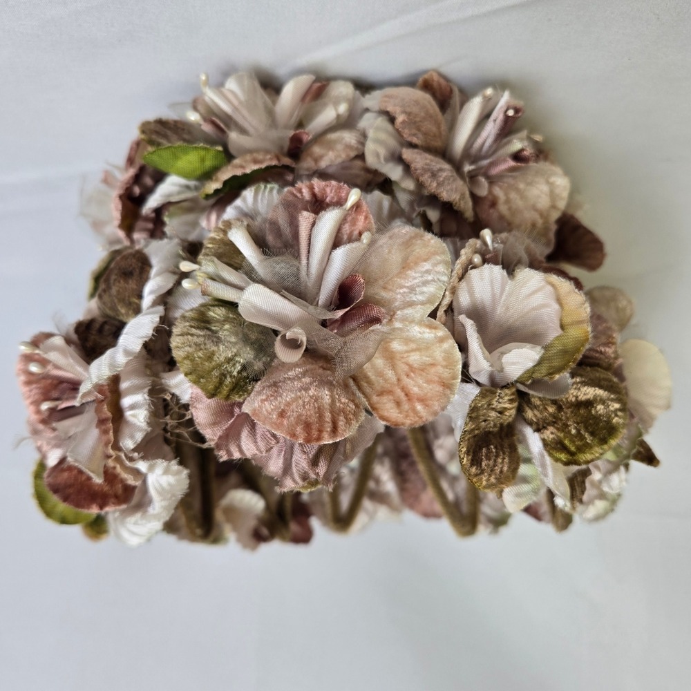 Millinery Hat Fascinator Floral Union Made Mid Century Vintage